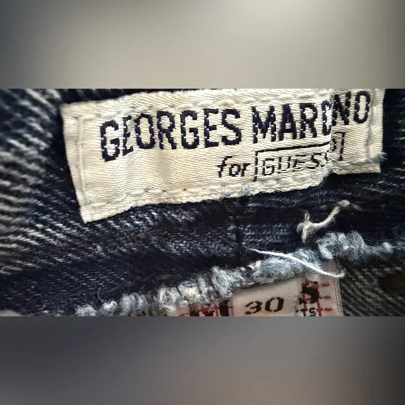 Vintage Guess Jeans USA Georges Marciano High Rise Mom Jeans 27 Waist Acid Wash - Picture 4 of 11